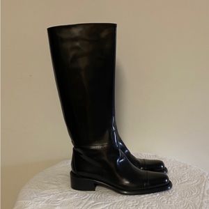 Italian Leather Women’s Boots - Never Worn. Black. 38 1/2 Euro 8 1/2 US
